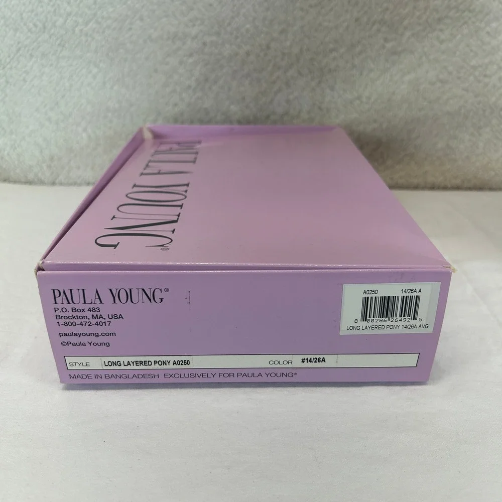 Paula Young Long Layered Pony Hairpiece A0250 Honey Golden Blonde 14/26A New